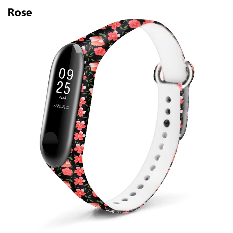 BOORUI mi band, 3 ремешка, силиконовый браслет с разнообразными цветами, браслет mi band, 3 ремешка, модный спортивный ремешок для xiaomi mi3 - Цвет: Rose