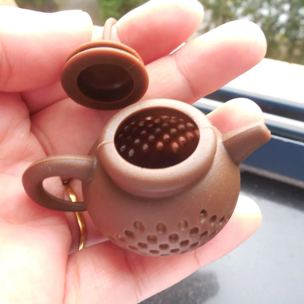 

Teapot-Shape Tea Infuser Strainer Silicone Tea Bag Leaf Filter Diffuser Colador de te Tea Tools Supplies 1piece