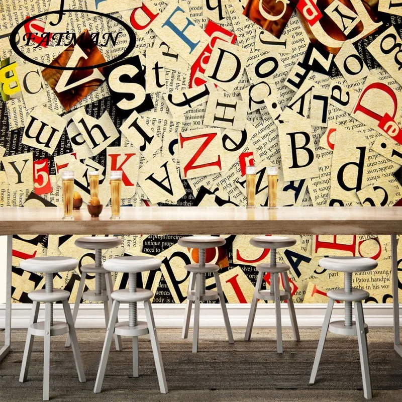 

Custom photo wallpaper Retro newspaper background painting living room office mural 3D bathroom wallpaper studio HD mural