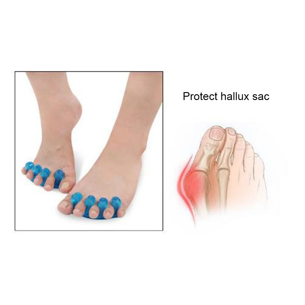 1 пара синий силиконовый мягкий разделитель для пальцев ног для маникюра педикюра инструмент для ногтей