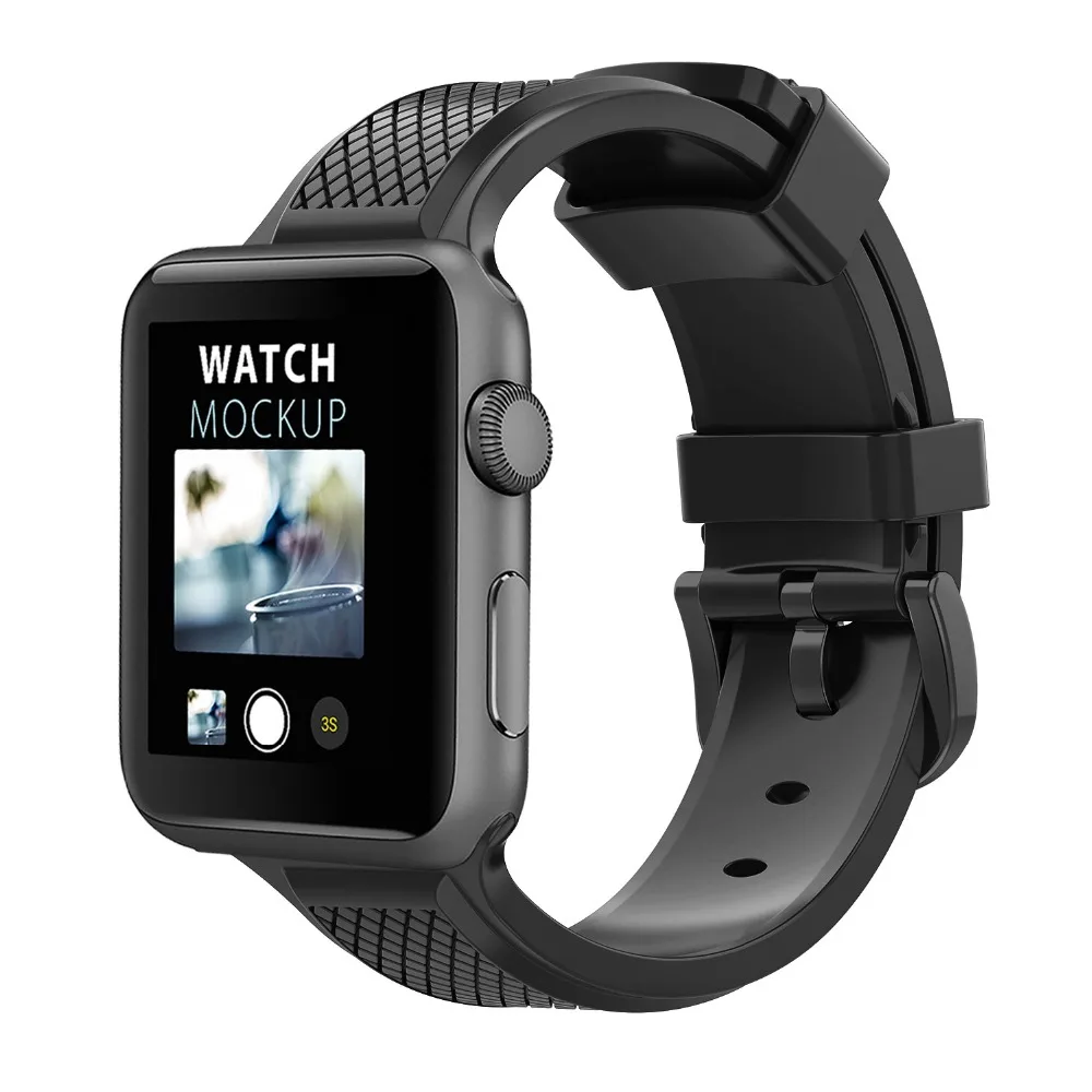 Силиконовый ремешок для часов apple watch 5 4 band 44 мм 40 мм iwatch 42 мм 38 мм браслет correa apple watch 5 4 3 2 1 Аксессуары