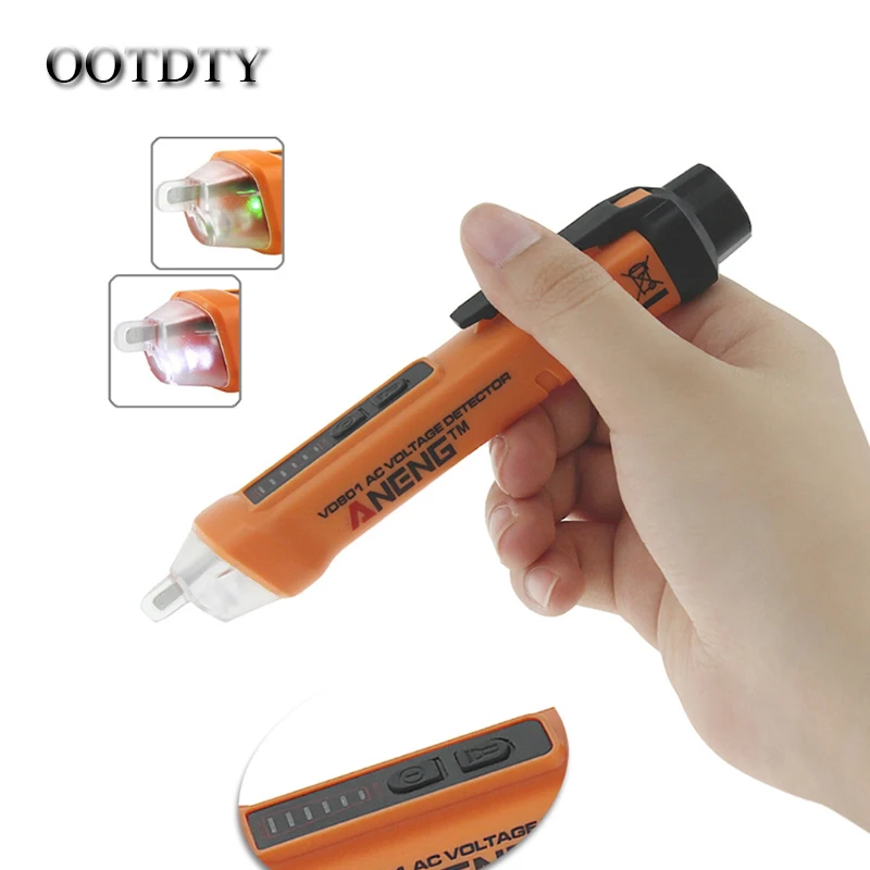 

OOTDTY AC 12V -1000V Multifunctional Voltage Detector Test Pen VD801 Electrical Tester dorp shipping