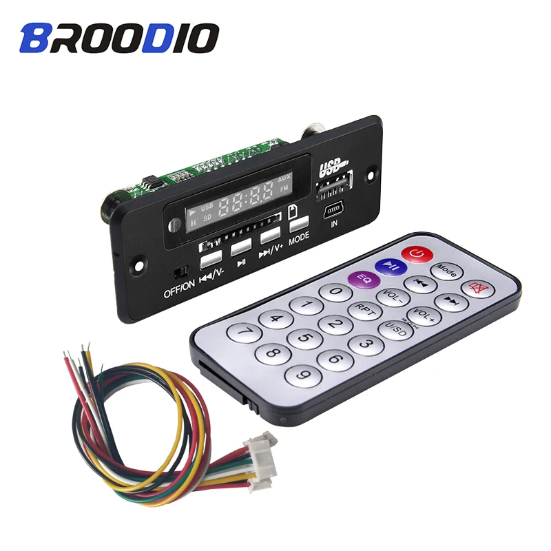

MP3 Decoder Board 12V FM Radio Dual Channel USB MP3 Player Module With Remote Control For Car Audio Power Amplifier