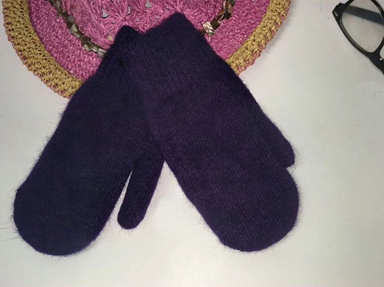 Перчатки женские плюшевые однотонные шерстяные утепленные теплые варежки без пальцев для женщин пара студентов Зимние Перчатки универсальные Простые Модные