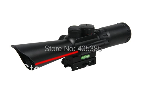 

NEW Tactical Gun Air Sot M8 Shooting Hunting Riflescope 3.5-10x40 Rifle Scope Sniper Optical Scopes With Red Laser Light