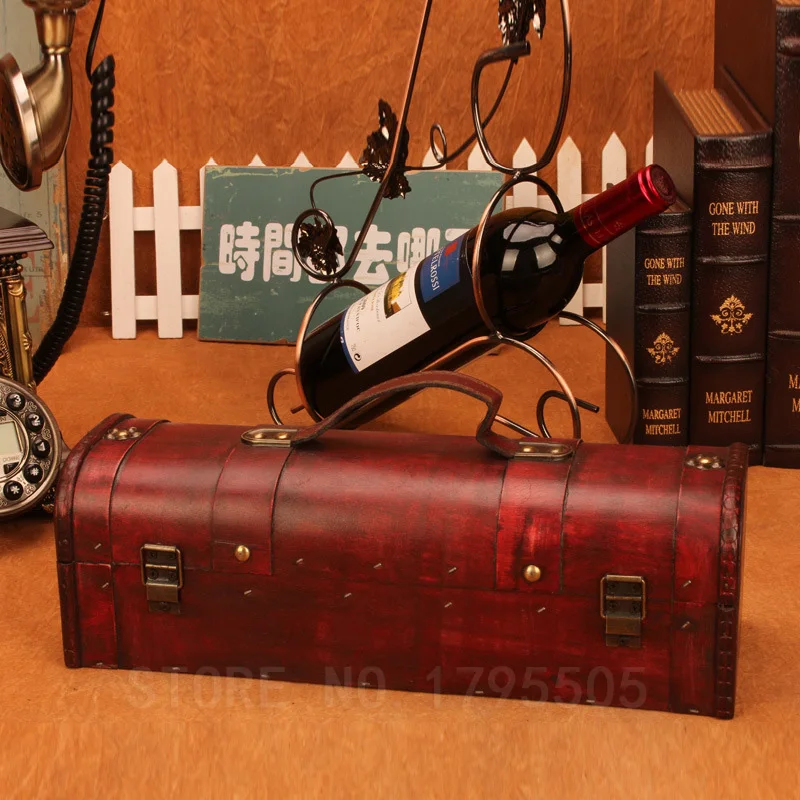 Деревянная антикварная коробка для вина Ретро упаковка подарок для виноградного вина упаковка старинная(винтажная) коробка свадебные подарки украшения дома текстура библиотеки бар