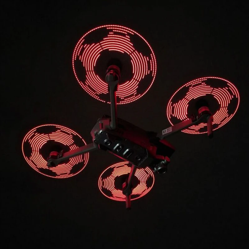 Mavic 2 led flash hélice noite voando