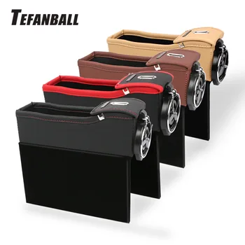 

Storage Box Car Organizer Seat Gap PU Case Pocket Car Seat Side Slit for Wallet Phone Coins Cigarette Keys Cards For Universal