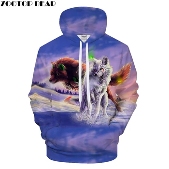 

Purple 3D Hoodies Wolf Hoodie Men Women Hoody Streatwear Sweatshirt Print Tracksuit Anime Pullover Harajuku DropShip ZOOTOPBEAR