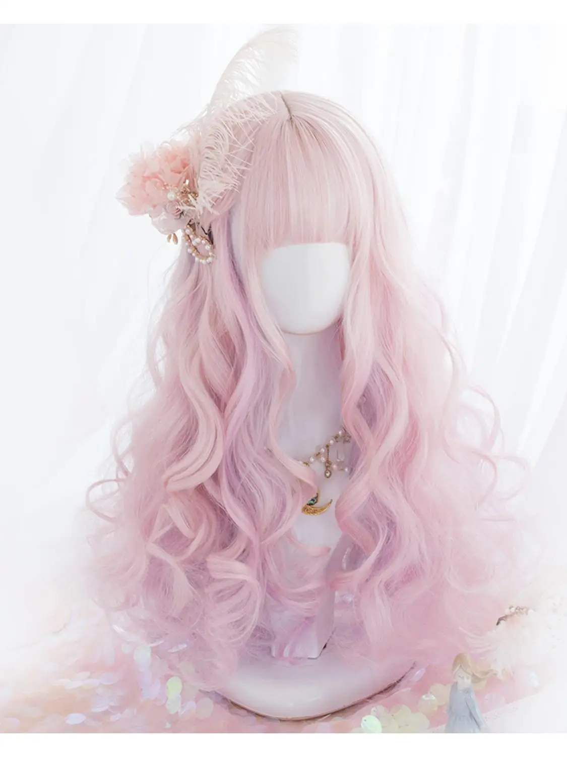 The Thing About Me Being Reborn As Slime Zhu Cai Pink Low Ponytail Cos Wig Anime Cosplay Game Perform Fluffy Kawaii Hair Wig Aliexpress - lullabellz cali wig being my roblox avatar