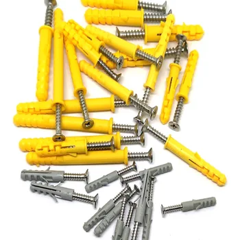 

Small yellow croaker plastic expansion tube screw connector M6*30 expansion tube + stainless steel / color zinc screw (50 sets)