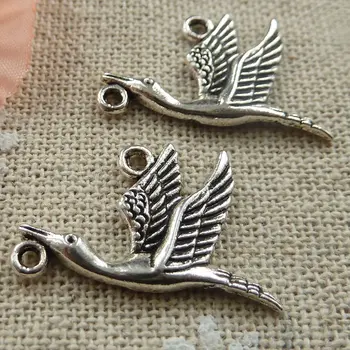 

240 pieces tibetan silver bird connectors 25x15mm #403
