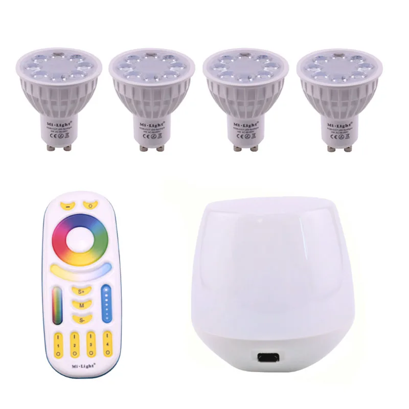 Светодиодный GU10 4 Вт RGB + CCT умный светильник Точечный s Цвет Температура