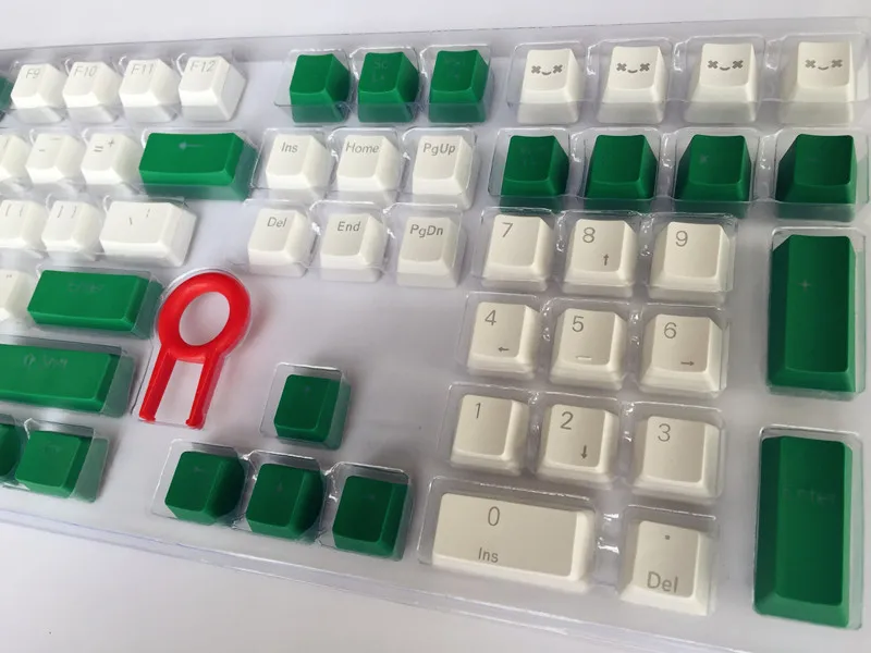 Transplucidus Keycap белый зеленый матч 108 PBT подсветка OEM профиль для MX Переключатель