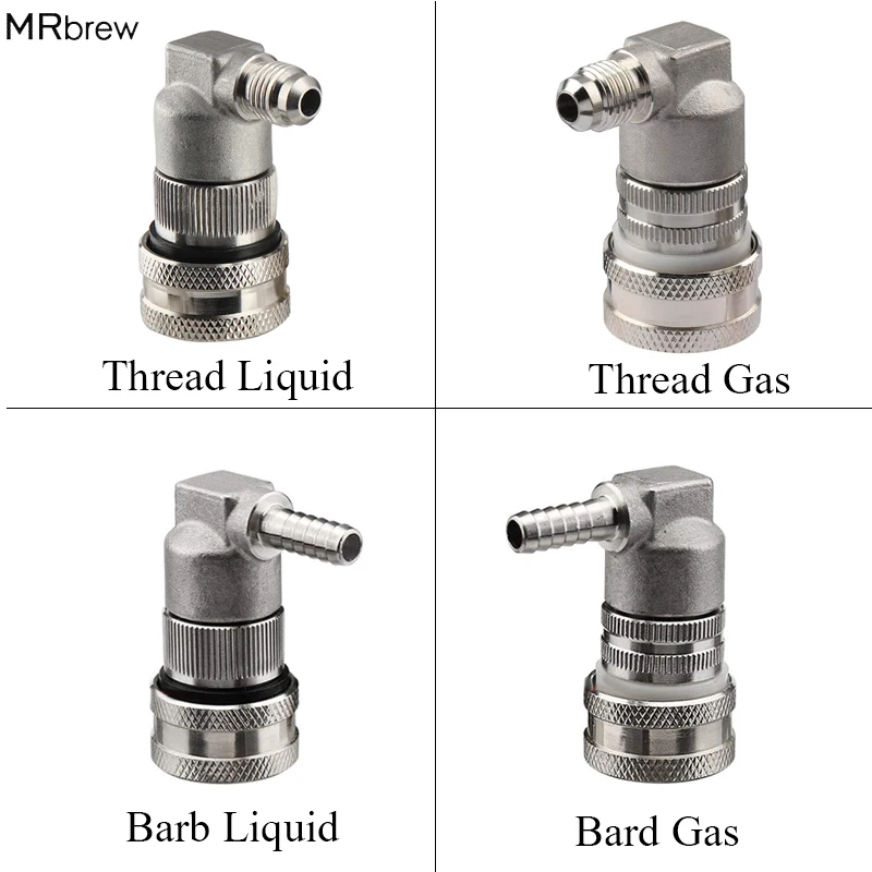 

Stainless Steel 304 Ball Lock,Homebrew Beer Keg Quick Connector Dispenser Keg ball lock Disconnect Liquid / Gas 1/4''