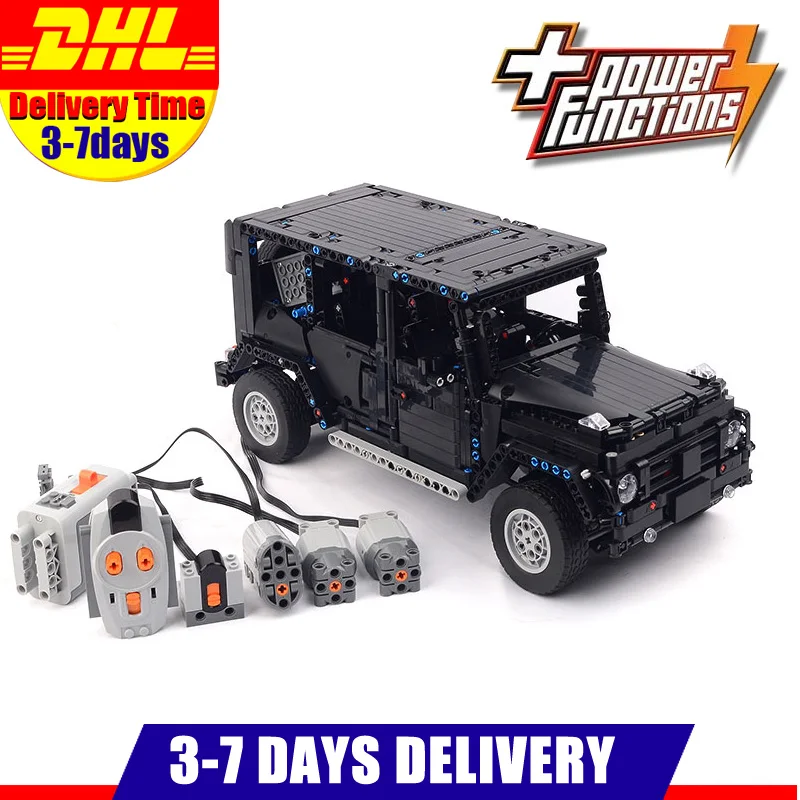 

2019 Lepin Technic 20100 MOC 2425 G500 AWD Wagon RC off Road Vehicle Motors Trucks Model Building Blocks SUV Bricks Toys
