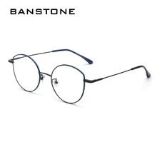 BANSTONE модные очки для мужчин для женщин рамка винтажные кошачий глаз металлические прозрачные очки в оправе
