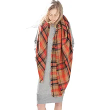 Scarf Wrap Shawl Plaid Cozy Checked Lady Men Women Blanket Oversized Tartan Women Blanket Scarf Plaid #569