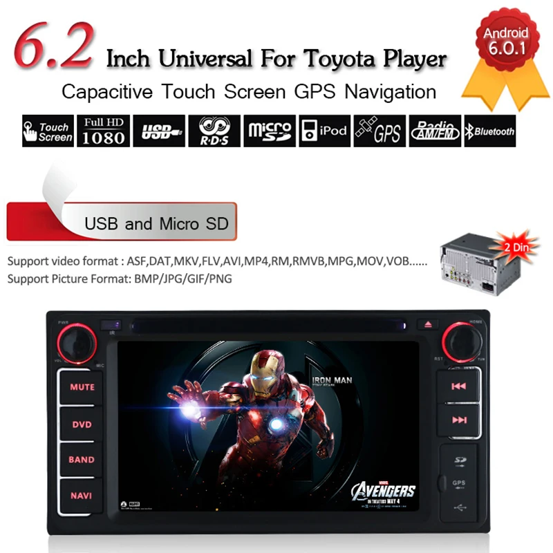 Clearance 6.2" Car Stereo Radio GPS Navigation Android 8.1 For Toyota RAV4/FJ CRUISER/ALPHARD/Previa GL/HIACE/IELAS/Fortuner/INNOVA/Camry 2 Clearance 6.2" Car Stereo Radio GPS Navigation Android 8.1 For Toyota RAV4/FJ CRUISER/ALPHARD/Previa GL/HIACE/IELAS/Fortuner/INNOVA/Camry 2
