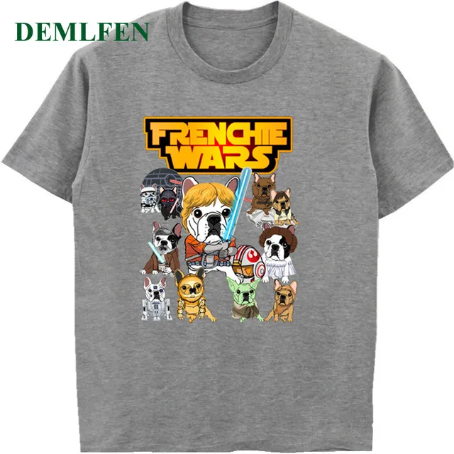 New Funny Dog T Shirt Men's O neck Cotton Short Sleeve T shirt Star