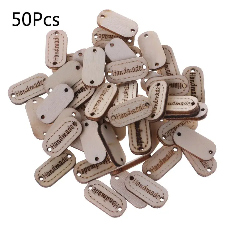 

50pcs Cut Wood Embellishment Wooden Hand Made Craft Wedding Decor