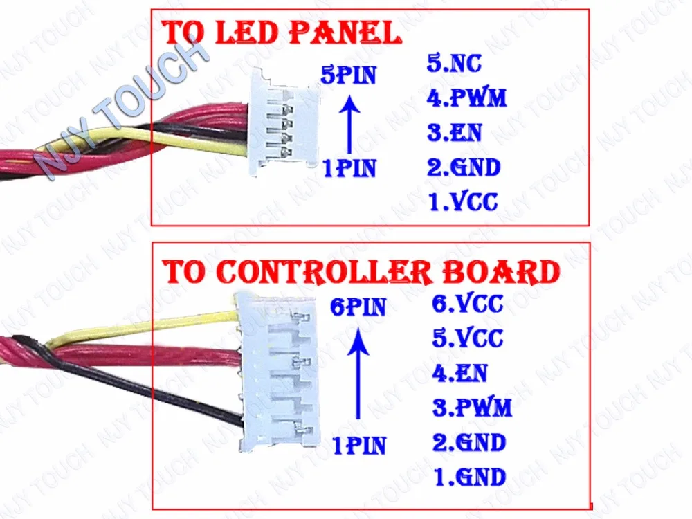

LED Backlight Cable 5Pin 1.25Pitch for G104SN03 V5 G121SN01 V4 TM121SDS01 HM150X01-100 Panel