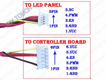 

LED Backlight Cable 5Pin 1.25Pitch for G104SN03 V5 G121SN01 V4 TM121SDS01 HM150X01-100 Panel