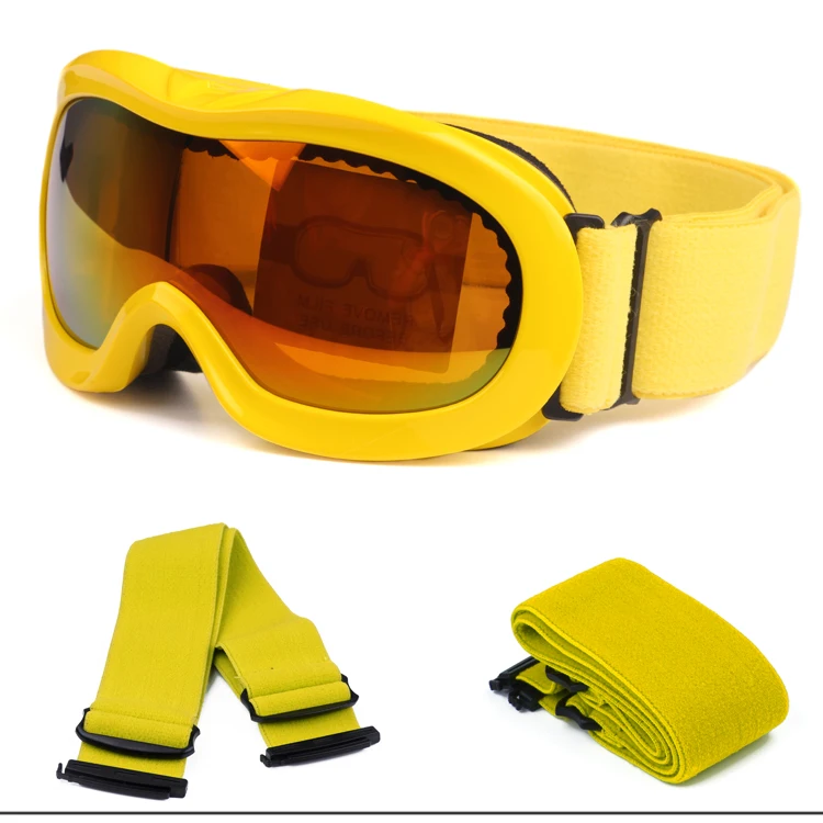 Детские лыжные очки с радужным покрытием, анти-всплеск противотуманные сферические для мальчиков и девочек сноуборд очки, Детские лыжные Солнцезащитные очки