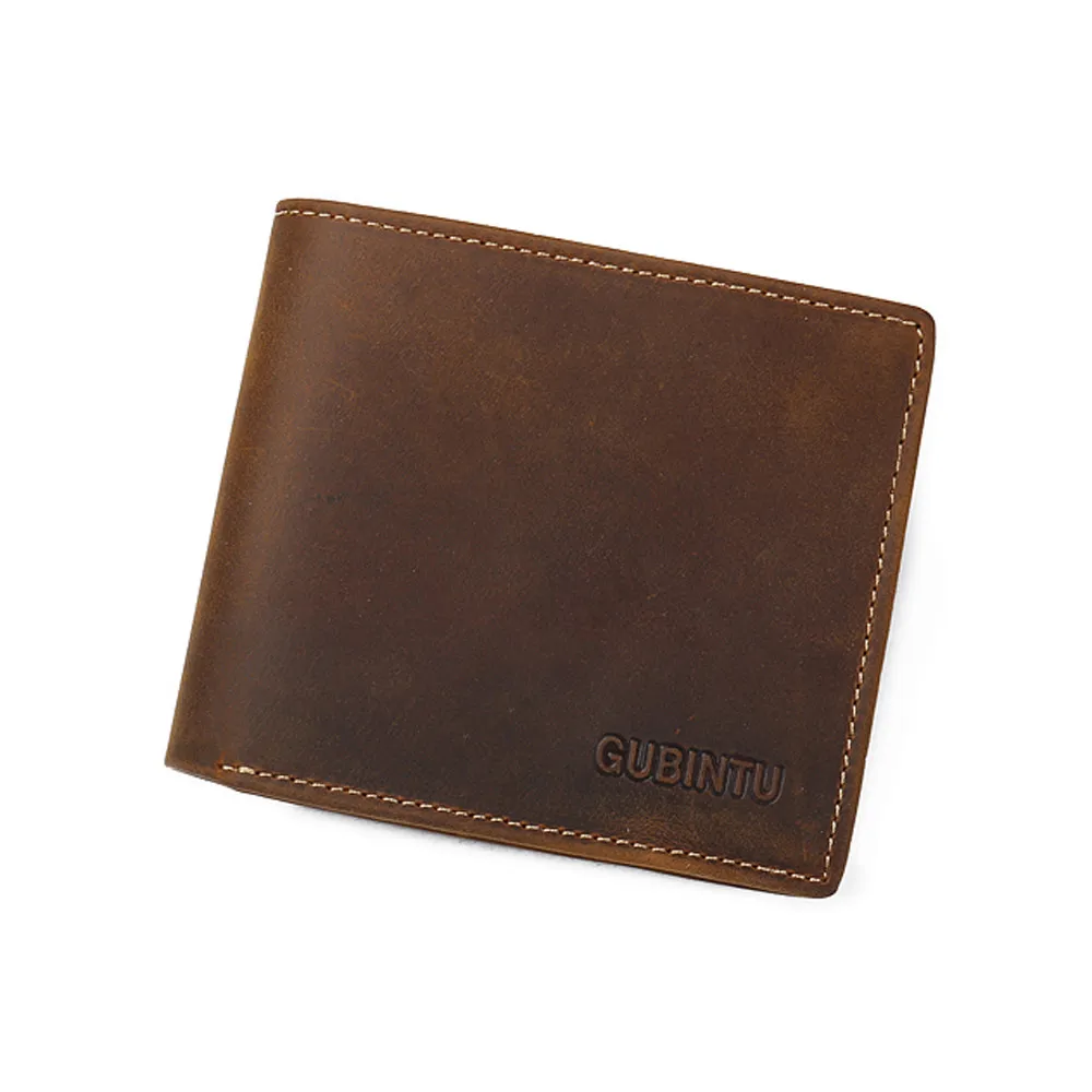 

Top 2019 Vintage Men Leather Brand Luxury Wallet Short Slim Male Purses Money Clip Credit Card High quality leather wallet # NEW