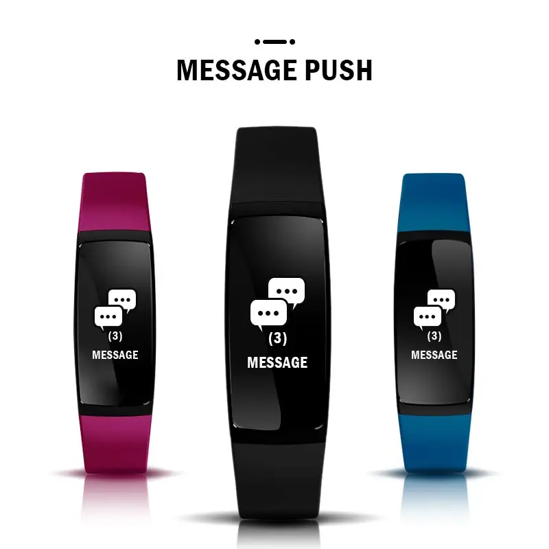 Smart Wristband Blood Pressure Bracelet Heart Rate Fitness Tracker Pedometer Bluetooth Watch For iOS Android Phone Fit Bit Band