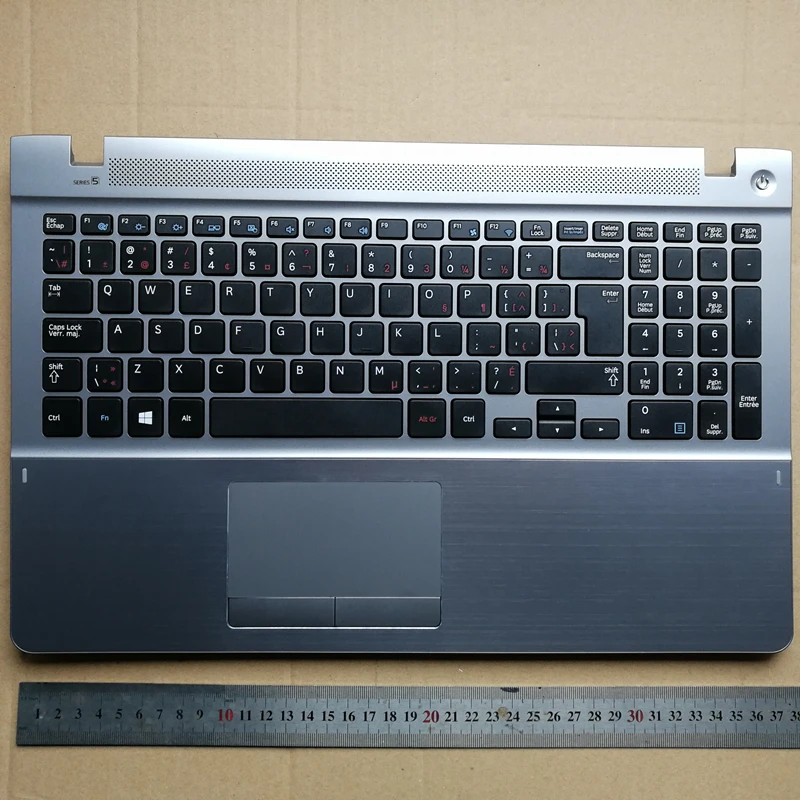 

Canada layout new laptop keyboard with touchpad palmrest for Samsung NP510R5 510R5E 470R5E BA75-04535J grey