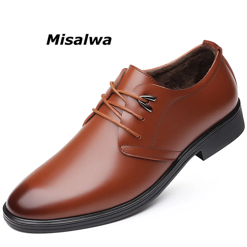 Туфли Misalwa мужские кожаные оксфорды деловые туфли для отдыха Классические Дерби
