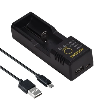 

ADEASKA LED Display USB Smart Charger 18650 Battery Charger For 26650 16340 RCR123 14500 Ni-MH Ni-Cd Rechareable Battery Charger