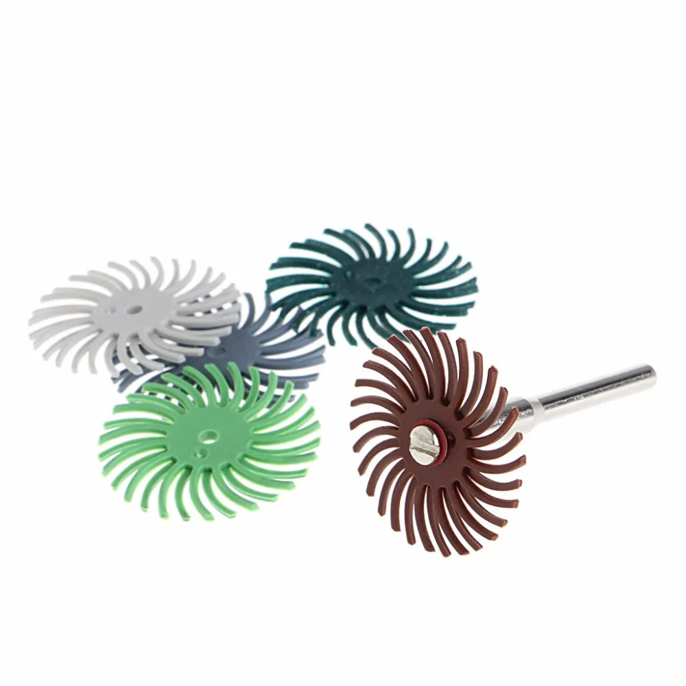 

6Pcs Detail Abrasive Brush Mixed Grit Coarse Tool Accessories for Rotary Tools