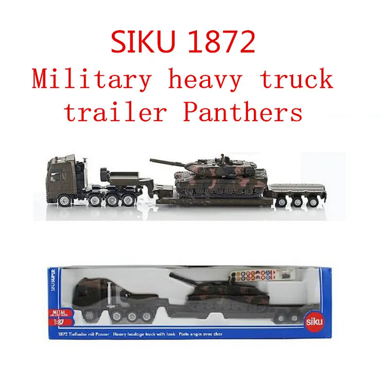 1:87 военная модель из сплава SIKU 1872 тяжелый грузовик трейлер пантеры литые