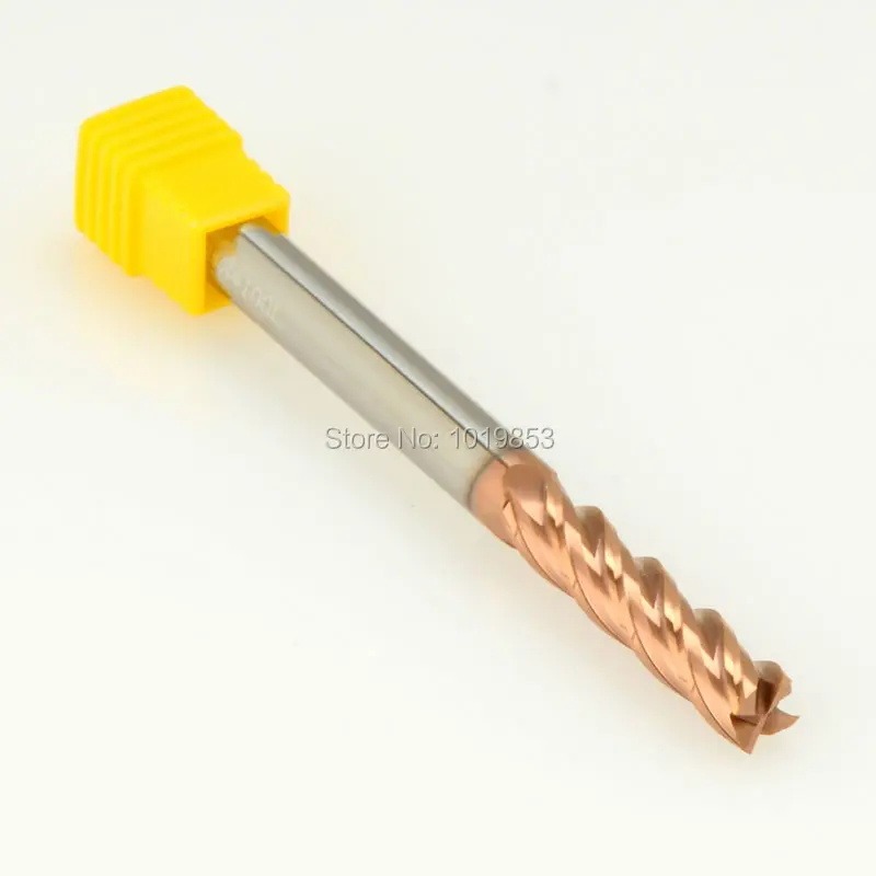 

SLONS S500-4*4*100L HRC60 flat tungsten CARBIDE end mill for CNC machine