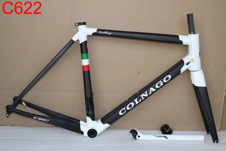 Excellent Black Red Colnago C60 bike frame 3K Carbon Road Frame fit both di2 mechanical Group C628 color racing bicycle Frame 7