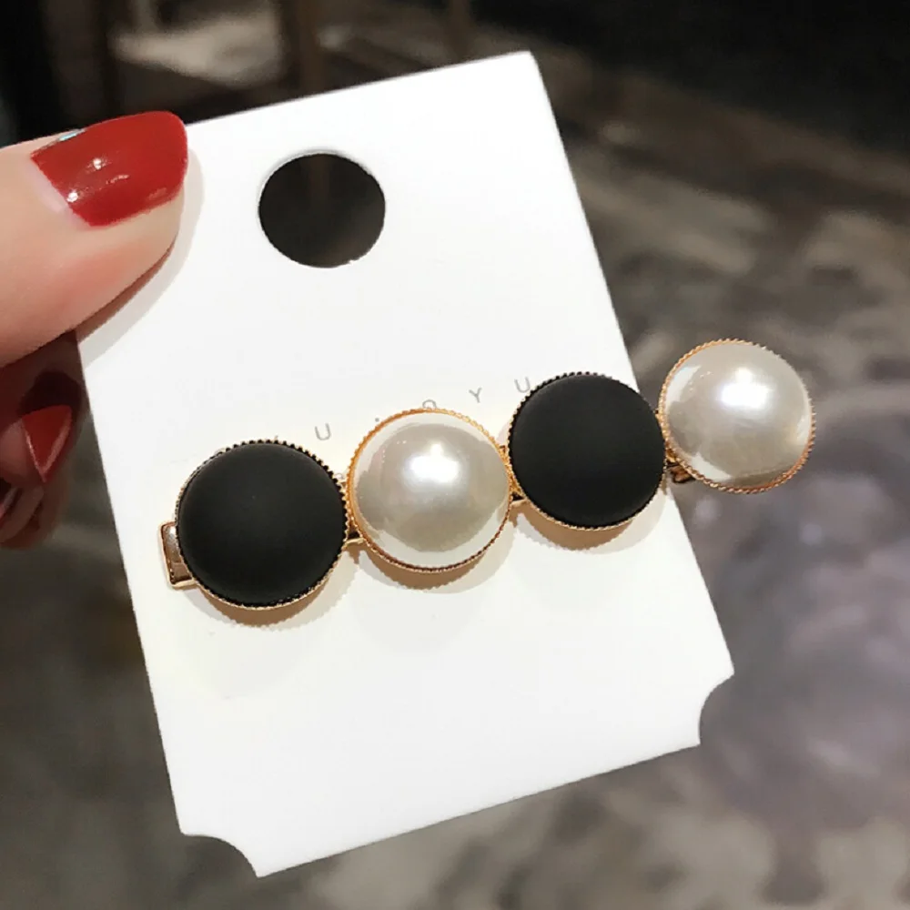 Spring Candy Scrub Bead Hairpin Sweet Imitiation Pearl Korean Hair Clips Fashion Hair Accessories for Women Beads Hairpins