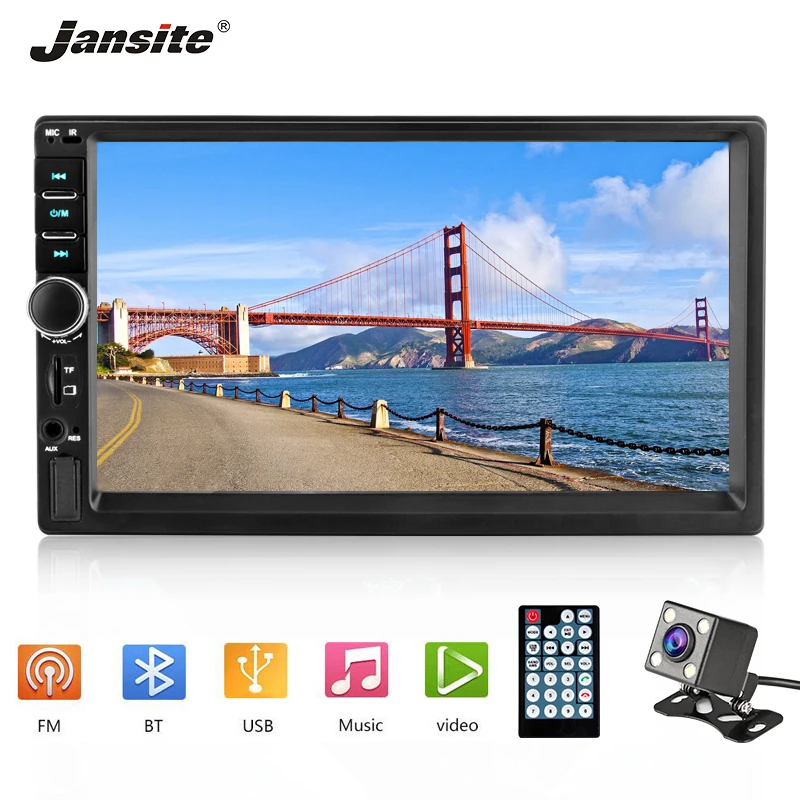 

Jansite 7" Universal Car Radio MP5 Touch Screen Player with Rear camera Autoradio Bluetooth Mirror-link car multimedia player