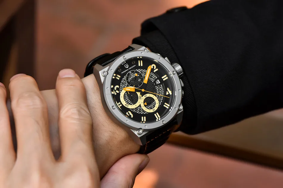 Pagan дизайн кожаный ремешок Часы Мужские Аналоговые Дата спортивные военные кварцевые наручные часы часы мужские часы Relogio Masculino