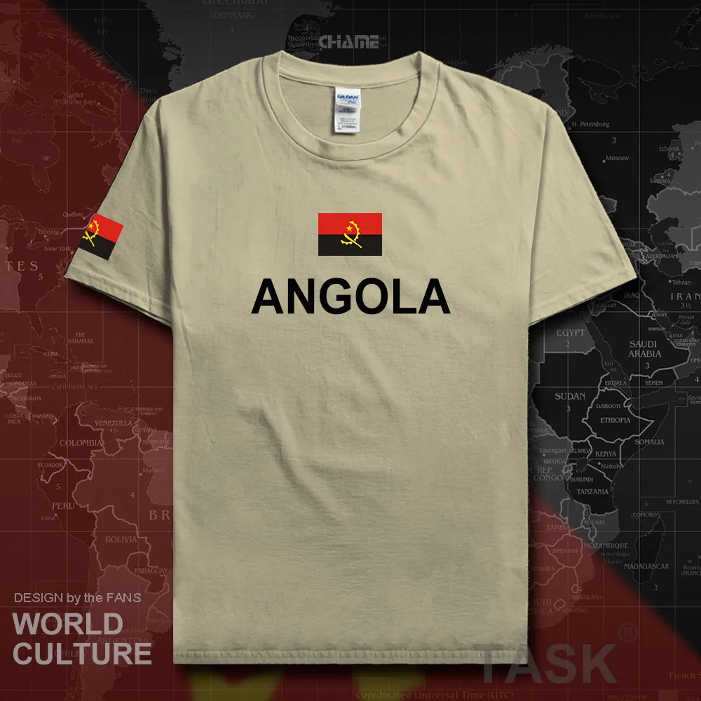 Repubblica Di Angola Angolan Mens T Shirt Moda 2017 Maglie Nazione Della Squadra Di 100% T-Shirt In Cotone Palestre Abbigliamento Tees Bandiera Del Pa