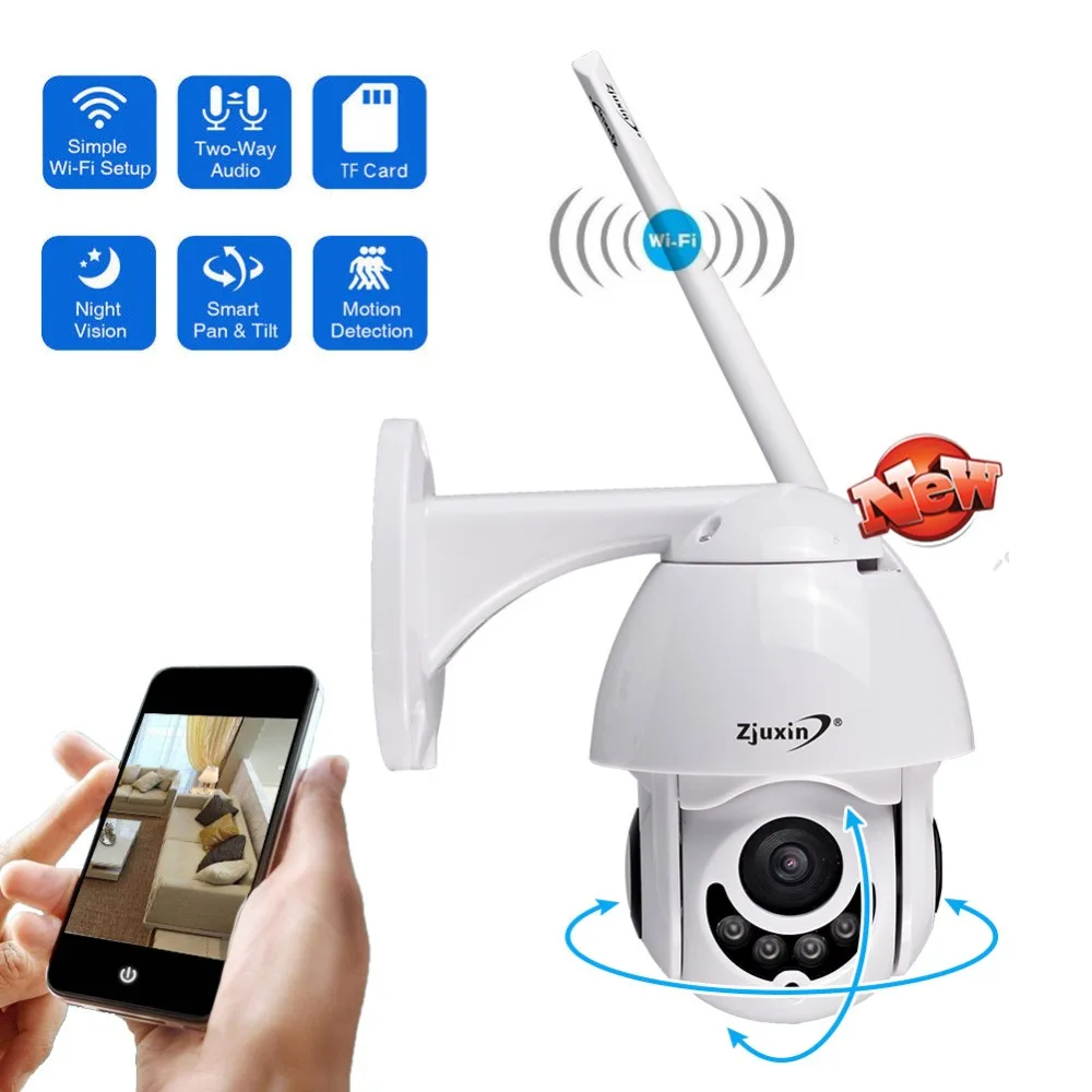 1080P 2MP PTZ IP Camera Home Security Wireless Wifi Onvif Audio Camera
