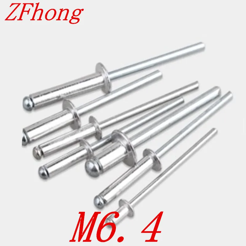 50pcs 6.4x12/16/20/25 6.4mm Aluminum Blind Pop Rivet Rivets Nut Blind