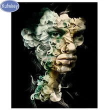Kufwkey фото на заказ алмазная живопись "абстрактная женщина" вышивка крестиком квадратная круглая дрель мозаика Алмазная картина, подарок