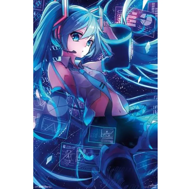 

Home Decor 5D Diamond Embroidery Hatsune Miku Painting Animation Full Square Drill Cross Stitch Picture Handmade Gift Wall Art