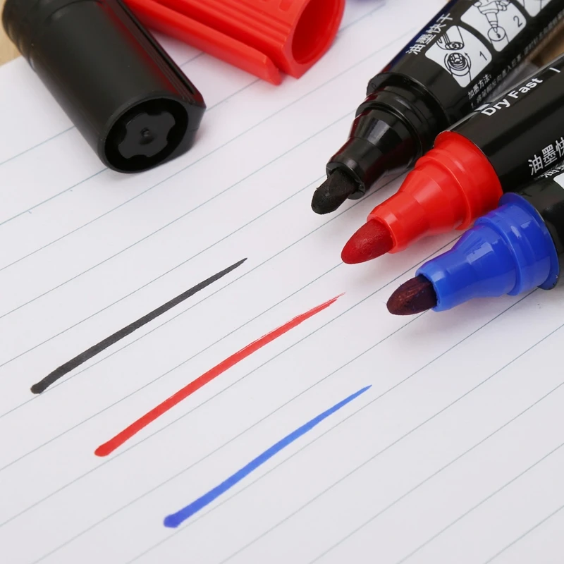 Водонепроницаемый маркер с перманентной краской ручка на масляной основе средняя точка чернил многоразового использования