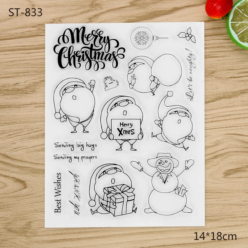

Christmas Santa Claus Elements Transparent Clear Stamp For DIY Scrapbooking Decorative card making craft Fun Decoration Supplies
