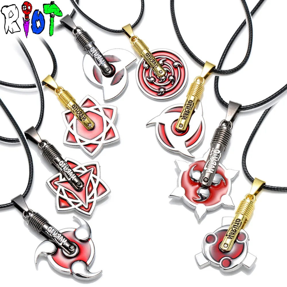 8 Styles anime Naruto Necklace Kakashi Uzumaki Akatsuki Members Itachi