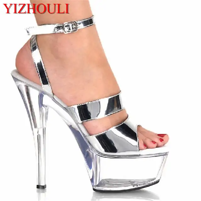 6 Inch Platform Heels Fashion 15cm High Heeled Sandals Transparent Crystal Shoes Dancer Shoes 6 Inch Platform Heels Fashion 15cm High Heeled Sandals Transparent Crystal Shoes Dancer Shoes