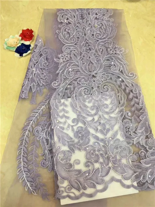 

Free Shipping by DHL! 2018 High quality guipure lace sequence lace sequin embroidery tulle lace fabric for women dress (FJ-1-19